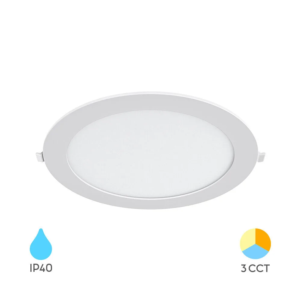 Spot LED Encastrable 18W – 3CCT Sélectionnable (Blanc), Ø225mm – BP01-61880