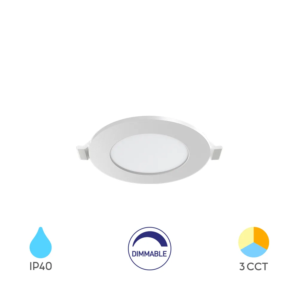 Spot LED Encastrable Dimmable 4W – 3CCT Sélectionnable, Ø85mm – BP01-90480