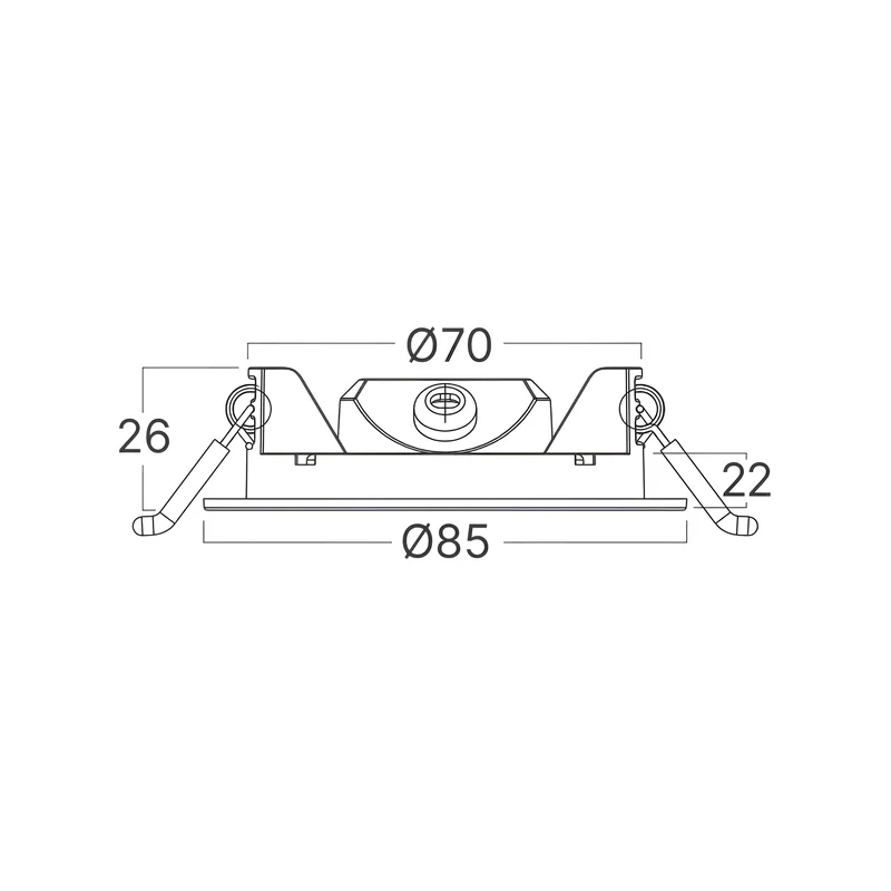 Braytrn Ultraslim LED Einbaupanel Spot 4W Ø68mm Rund Dimmbar 3 Lichtfarben 3000K 4000K 6500K 280lm 230V Deckenleuchte Einbaustrahler Flach 26mm Einbautiefe Weiß Panellampe für Wohnzimmer Büro Flur – Ansicht 8