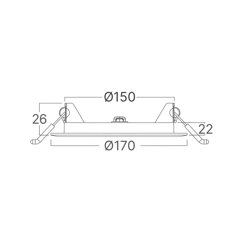 Braytron Ultraslim schwarz LED Einbaupanel Spot 12W Ø170mm Rund Dimmbar 3 Lichtfarben 3000K 4000K 6500K 1120lm 230V Deckenleuchte Einbaustrahler Flach 26mm Einbautiefe Panellampe für Wohnzimmer Büro – Ansicht 8