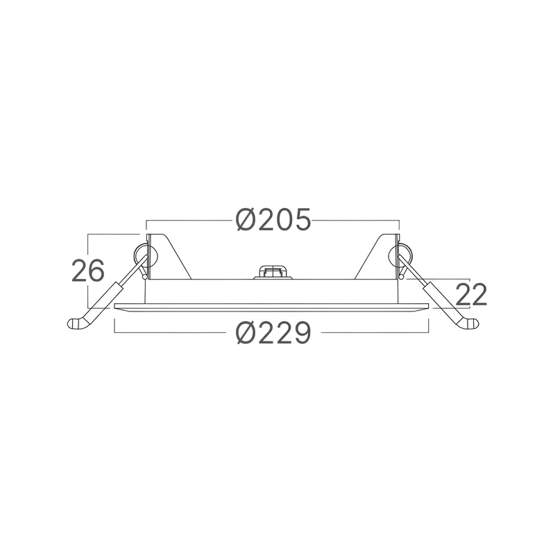 Braytron Ultraslim LED Einbaupanel Spot 18W Ø229 mm Rund Dimmbar 3 Lichtfarben CCT 3000K 4000K 6500K 1800lm 230V Deckenleuchte Einbaustrahler Flach 26mm Einbautiefe Weiß Panellampe für Wohnzimmer Büro – Ansicht 8
