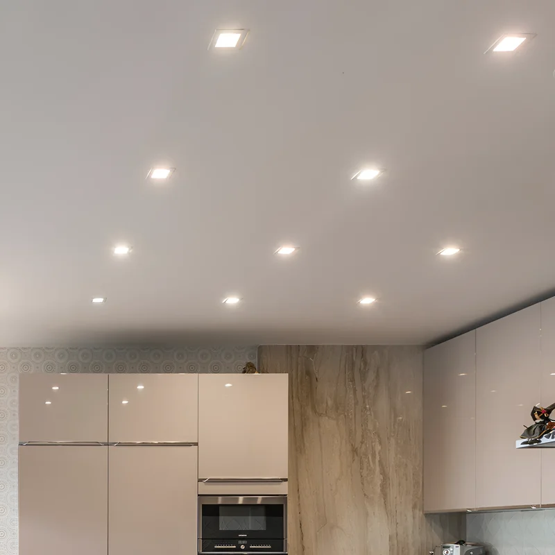 Braytron LED Panelleuchte Einbauspot Deckenspot Deckenstrahler12W eckig | Neutralweiß 4000K | Flachpanel mit nur 26 mm Einbautiefe | 1120 Lumen | Energieeffizient & Modern Wohnräume, Büros, Hotels – Ansicht 2
