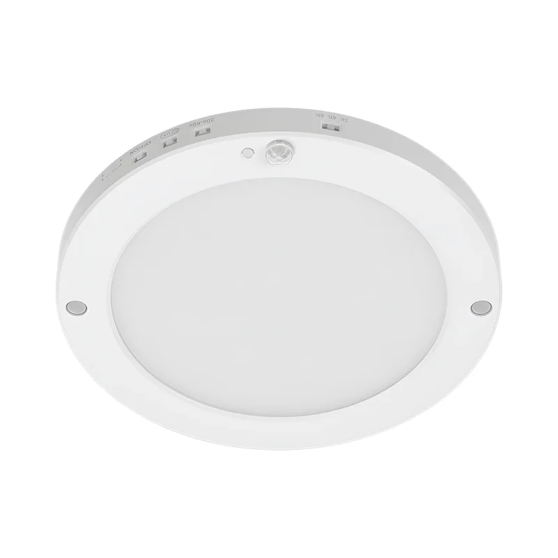Braytron Deckenlampe LED Deckenleuchte mit Bewegungsmelder 18W moderne Deckenlicht 3000K/4000K/6500K schaltbar Lampe mit Bewegungsmelder Innen für Flur Treppe Küche weiß schwarz (Weiß) – Ansicht 4