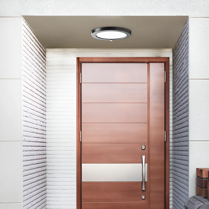Braytron Deckenlampe LED Deckenleuchte mit Bewegungsmelder 18W moderne Deckenlicht 3000K/4000K/6500K schaltbar Lampe mit Bewegungsmelder Innen für Flur Treppe Küche weiß schwarz (Schwarz) – Ansicht 2