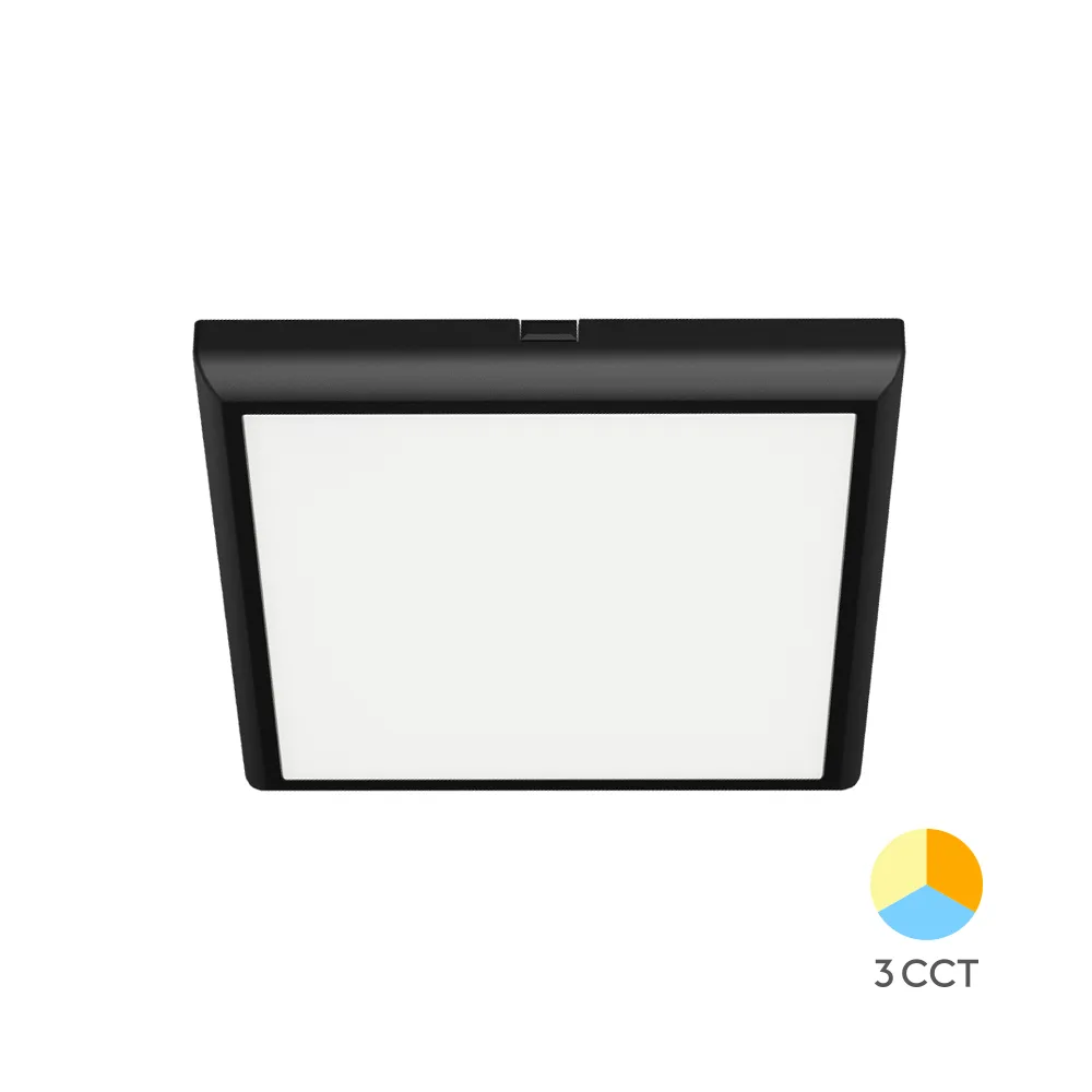 Panneau LED carré rétroéclairé 20W noir – 3 teintes (3000K / 4000K / 6500K) – BP04-72081