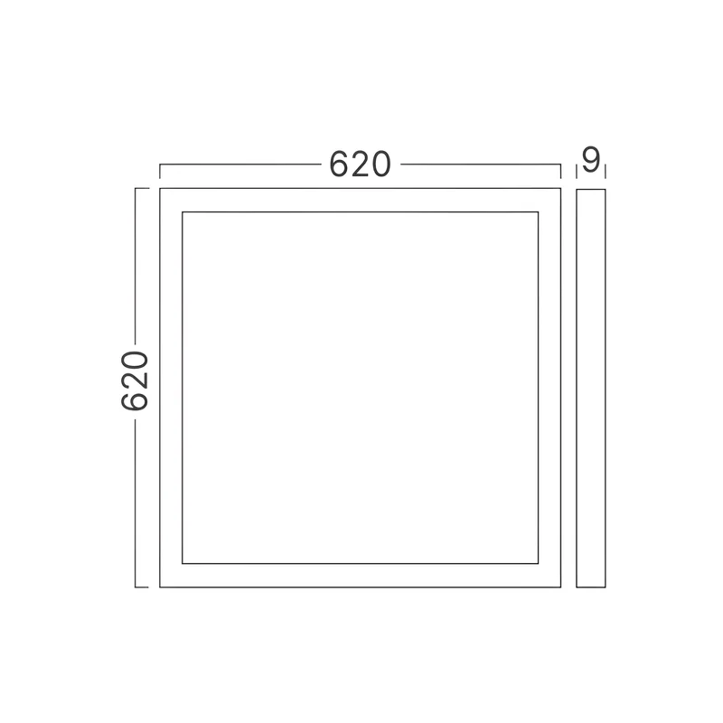 LED Deckenleuchte 40W | IP20 Schutzart | Lichtfarbe einstellbar CCT 3000/4000/6000 K | Weiß, 62 x 62 cm – Ansicht 7