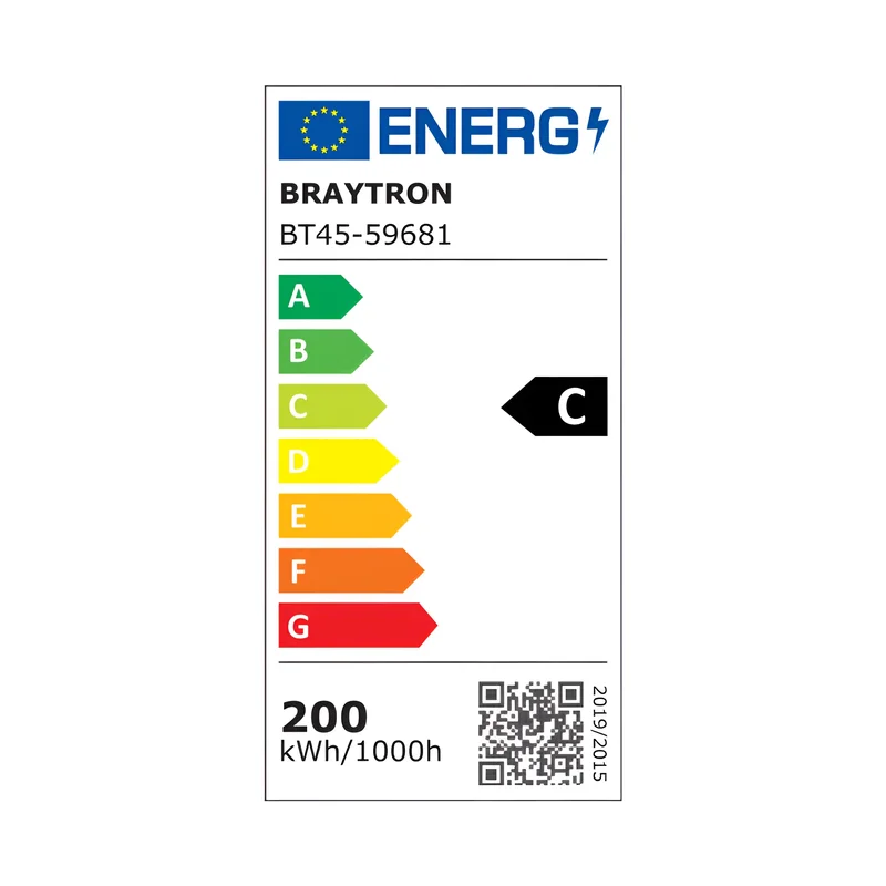 Braytron LED Hallenstrahler Highbay UFO 100W–200W – 13000–34000lm – IP65 wasserdicht – 3CCT Farbwahl (3.000K -6.500K) – LED Industriebeleuchtung für Lagerhalle, Werkstatt, Garage, Hibay (200, Watt) – Ansicht 9