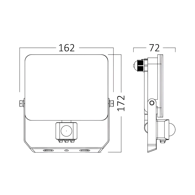 Braytron LED Außenstrahler 30W mit Bewegungsmelder – Flutlichtstrahler IP65 2850lm 3CCT Farbtemperatur (3000K/4000K/6500K), LED Gartenstrahler Wandstrahler Fluter – Ansicht 5