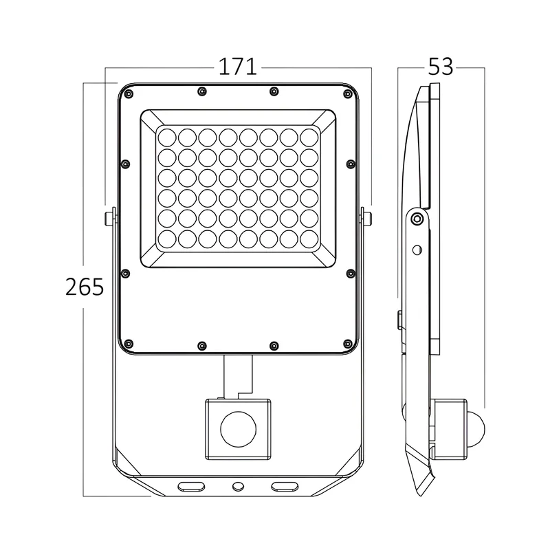 Braytron LED Strahler mit Bewegungsmelder und Dämmerungssensor 50W 5500lm – Wandstrahler Außenstrahler IP65 – 3CCT Farbwahl – LED Strahler für Garten, Hof, Einfahrt & Baustelle (50, Watt) – Ansicht 5