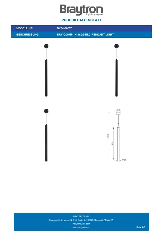 Braytron LED Wandleuchte Max.1x10W, IP20, Wandlampe für Innen und Außen, Aluminium (Schwarz) – Ansicht 7