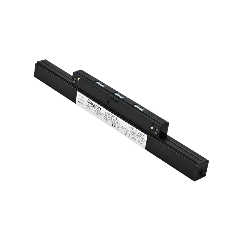 Braytron 48V LED Netzteil für Magnet-Schienensystem – 100W / 200W Power Supply, 220–240V AC auf 48V DC, Aluminium Gehäuse, IP20, Netzteil für Magnetic Track Light (100, Watt) – Ansicht 2