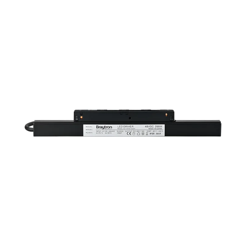 Braytron 48V LED Netzteil für Magnet-Schienensystem – 100W / 200W Power Supply, 220–240V AC auf 48V DC, Aluminium Gehäuse, IP20, Netzteil für Magnetic Track Light (100, Watt) – Ansicht 3