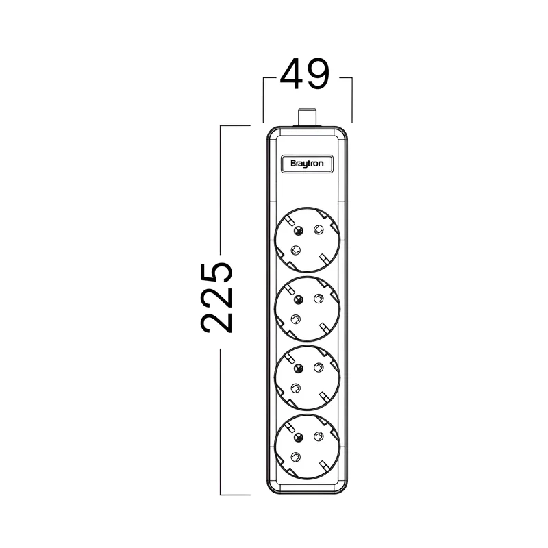 Braytron Mehrfachsteckdose 4-Fach ohne Kabel, ohne Schalter, 3680W, Kindersicherung, Steckdosenleiste für individuelle Installation mit Clip-System – Ansicht 7