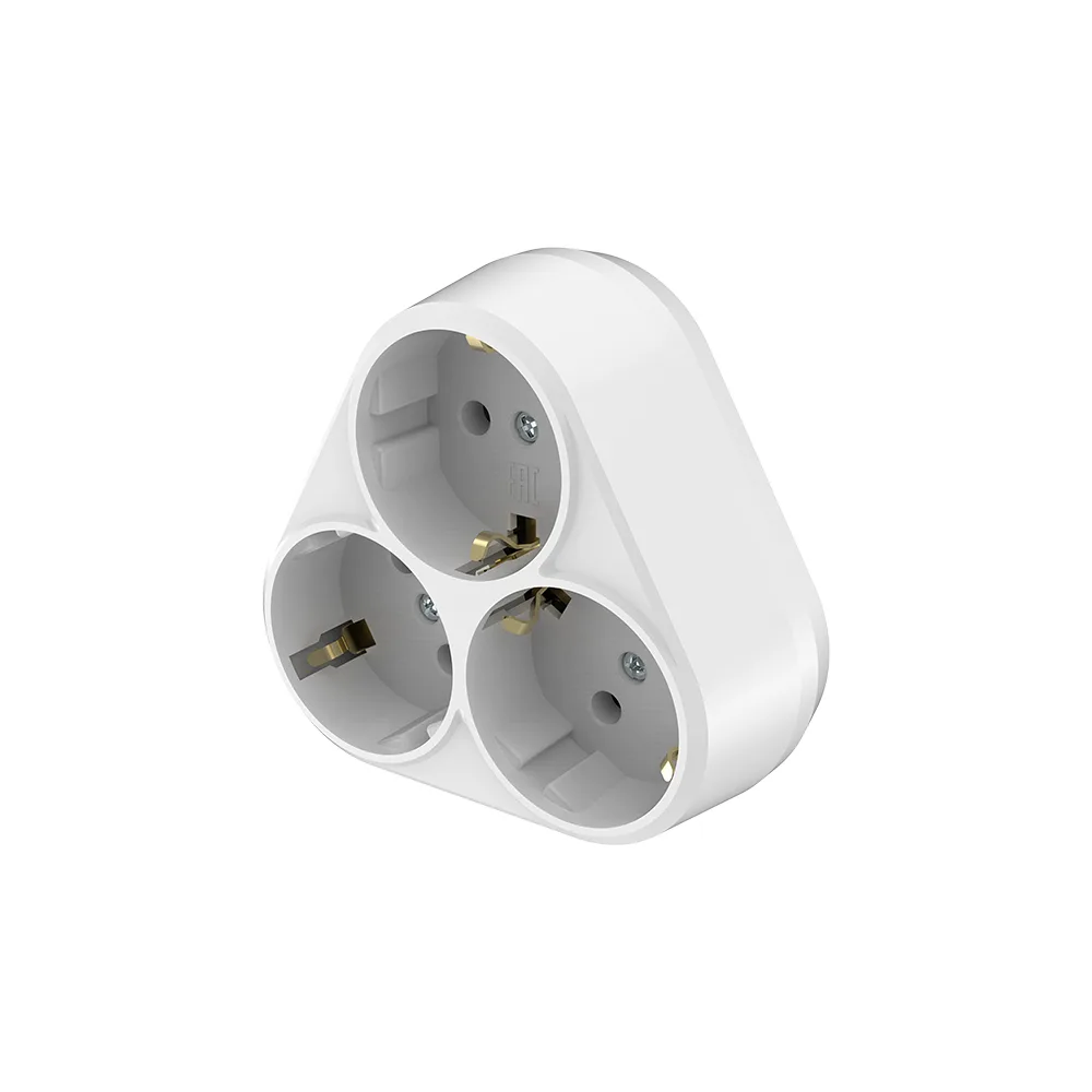 Adaptateur tripode 3 prises – compact, 3680W, 230V – BY72-02030