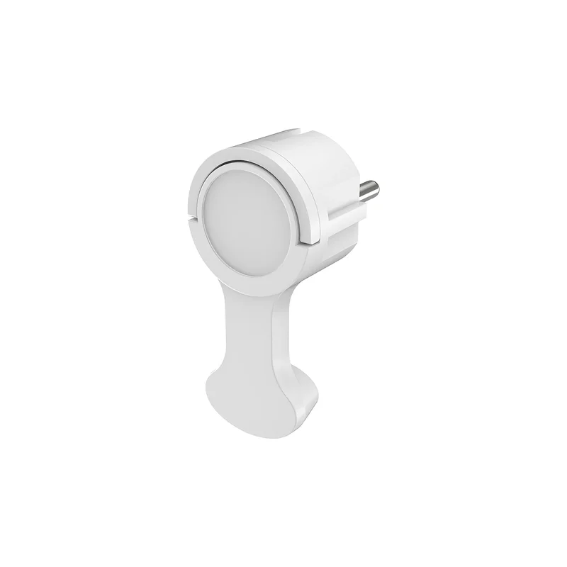 Braytron Kabelstecker flach, 230V, 16A, Schutzkontaktstecker, platzsparender Netzstecker für Kabelmontage, weiß – Ansicht 2