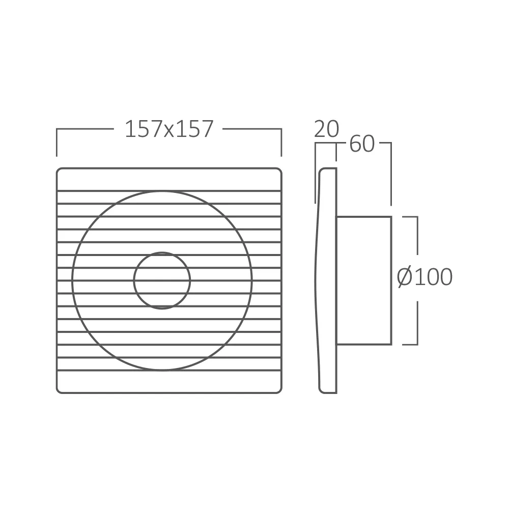 Braytron Badlüfter Wandlüfter WC Küche Ventilator Lüfter Ø100 mm | Leise 34dB | Leistungsstark 100 m³/h | Energieeffizient 12W | Abluftventilator für Badezimmer, Toiletten, Küchen und Wohnräume – Ansicht 7