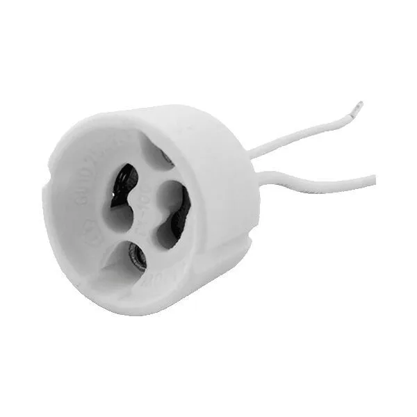 Douille LED céramique GU10 avec câble 15cm – 230V, IP20 – GU10-15